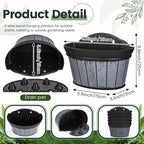Layhit 6 Pcs Wall Hanging Planters Outdoor Pot Planter Wine Barrel Planter Distressed Oak Thickened Plastic Water Storage Flower Pots for Flower Indoor Outdoor(10 Inches,Black)