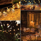 Brightown Solar Moroccan String Lights Outdoor 60 LED 36 Ft Globe Fairy Lights with 8 Lighting Modes, Waterproof Solar Powered String Lights for Garden Yard Gazebos Camping Party Holiday (Warm White)