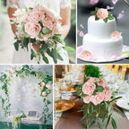 Artificial Flowers Blush Pink Foam Roses, 100 Pack, 3-Inch Heads