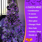 String Lights 165 ft 500 LED Purple Outdoor Plug-In with Timer