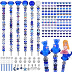 Decorative Garden Stakes DIY Kit, 158 Pieces, Sapphire Blue