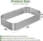 4 PCS 4x2ft Galvanized Raised Garden Bed Outdoor, Metal Garden Bed for Vegetables, Above Ground Garden Box for Flower, Steel Raised Beds for Gardening