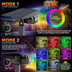 Solar Spot Lights Outdoor Color Changing, IP65 Garden Lights Solar Powered Waterproof with 9 Light Modes, Colored Landscape Lighting Auto On/Off, for Garden Pool Area Pond Yard, 10 Pack