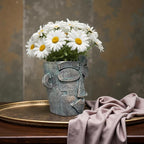 Picasso Abstract Face Flower Pot,Unique Resin Crafted Planter with Drainage Holes,Interesting Colorful Planter with Human face,for Indoor and Outdoor Botanical Home décor (Bronze)