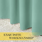 NICETOWN Blackout Room Divider Curtains for Sliding Glass Doors 102 Inches Long 1 Panel, Extra Wide Curtains for Doorway Patio Bedroom Living Room (Aqua Blue, 80Wx102L, 1 Panel)