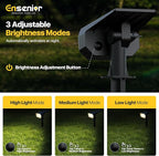 Ensenior Solar Spotlights Outdoor, 56 LEDs Brightness Adjustable 3000K LED Solar Garden Lights, Halloween Christmas Landscape Lighting for Flag/Yard/Pathway, IP65 Waterproof - 10 Pack