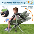 Hammock Chair for Kids, Green, Folding Steel Frame, 135 lb Capacity