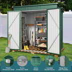 Gizoon 6' x 4' Outdoor Storage Shed - Image 4