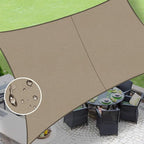 LOVE STORY Rectangle 9'x9' Waterproof Sun Shade Sail Canopy UV Block for Outdoor Patio Backyard Carport,Taupe(We Make Custom Size)