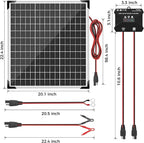 Solar Panel Kit 50W 12V, Solar Battery Trickle Charger Maintainer, Waterproof - Image 8