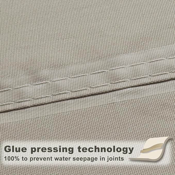 SUNNY GUARD Waterproof Sun Shade Sail 10' x 12' Taupe Rectangle UV Block Sunshade for Backyard Yard Deck Patio Garden Outdoor Activities and Facility(Customized)