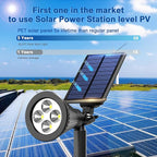 Solar Lights Outdoor Waterproof IP65,6500K Super Bright LED,2 Lighting Modes, Solar Powered Yard Garden Solar Spot Lights for Flag Landscape Auto On/Off-4 Pack