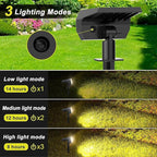 Solar Spot Lights Outdoor Waterproof IP65, [4 Pack/65 LED] 2-in-1 Solar Landscaping Spotlights, 3 Lighting Modes Solar Powered Garden Flood Light for Patio Pathway Driveway Yard Pool (Warm White)