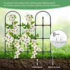 Trellis for Climbing Plants Outdoor,47.2" H Garden Trellis,Rustproof Garden Arch Trellis Cucumber Tomato Support Structure for Raised Bed