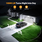 Onforu 90W Flood Lights Outdoor, 10000LM Ultra Bright 4-Head LED Security Light with Switch Control, IP66 Waterproof 6500K Exterior Lights for Yard Garage Patio