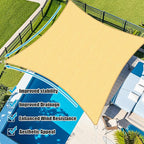 Amagenix Sun Shade Sail 16'X20' Curved Edge Outdoor Shade Canopy Sand Breathable 95% UV Block Shade Cloth for Patio Garden Backyard (We Make Custom Size)