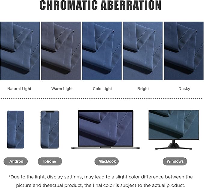 BONZER Outdoor Waterproof Curtains for Patio Extra Wide Grommet Light Filtering Outside Curtains for Gazebo, Porch, Pergola, Pavilion, 1 Panel, 150W x 108L inch, Navy