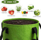 2 Pack Black and Green Upside Down Tomato & Herb Planter, Hanging Durable Aeration Fabric Strawberry Planter Bags