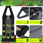 10 Pcs Hanging Flower Pot Bag with 9 Slits Hanging Grow Bags Flower Planting Bag Handle Grow Pouch Planter for Outdoor, Wall, Garden, Plant, Tomato, Strawberry