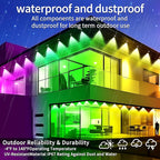 100FT Permanent Outdoor Lights Waterproof Smart LED RGB Light with App/Remote Control, Music Sync & DIY Scenes, Permanent Christmas Lights for House Roof, Parties & Daily Decor