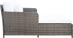 Safavieh Outdoor Collection Cadeo Grey Brown/White Cushion Daybed PAT7500C