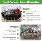 Riare 6 Pack 30 Inch Black Felt Window Box Liners- Fabric Trough Planter Basket Liners Replacement, Non-Woven Hanging Plant Liner for Wall Hanging Basket, Garden Fence Railing (Avoid Bird Nesting)