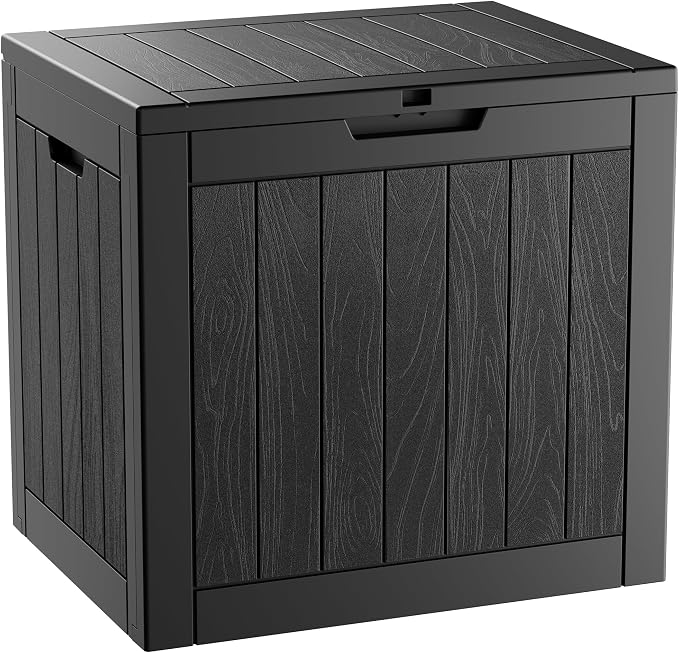 KAMABOKO Deck Box, 35 Gallon Resin Indoor and Outdoor Storage Boxes Waterproof by KAMABOKO