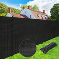UPGRADE Privacy Screen Fence 8' x 50' Commercial Shade Cover with Brass Grommets Heavy Duty Perfect for Outdoor Back Yard,Black, Customizable