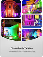 Onforu 2 Pack LED RGBW Flood Lights Outdoor 70W, 2700K Warm White Dimmable Million Color Changing Floodlight Waterproof with Remote, DIY Stage Lights Uplighting Indoor for Party