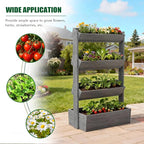 Wooden Vertical Raised Garden Bed, 4 Tier Garden Planters Raised Beds Freestanding Plant Stand Flower Rack Wooden Planter Box for Plants Herbs Flowers Vegetables Outdoor Indoor Gardening