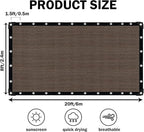Sun Shade Cloth with Grommets,90% UV Protection Shade Fabric,Pergola Shade Cover Canopy Fence Privacy Screen Balcony,Brown Sunshades for Patio Pergola Garden Backyard Outdoor,Mocha-8x20FT