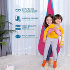 Kids Hammock Chair Pod Swing Seat, Cotton Sensory Swing in Pink or Blue