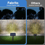 Fabrito Large Solar Spot Lights Outdoor 6 Pack, 1000 Lumens High Brightness, IP65 Waterproof Solar Spotlight with 136 LEDs, Dusk to Dawn Solar Landscape Lights for Yard, Garden, Pathway, Plants(White)