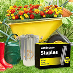 HongWay 500 Pack 6 Inch Landscape Staples, Garden Staples Pins Galvanized 11 Gauge Ground Stakes Yard Lawn Staples for Turf Landscaping Fabric Fence Tent Irrigation Tube Outdoor Decorations