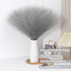 Artificial Plants Greenery: 30 Pcs Grey Faux Pampas Grass, 21.7 Inch Silk