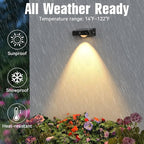 Solar Led Wall Light,Rgb Color Changing Spotlight - Waterproof Outdoor Garden Path Lighting Patio Fence Lights,10 Modes Auto On/Off,Ip44 Abs Material,No Wiring Needed For Yard & Courtyard (12 P)