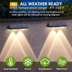 Solar Fence Lights Outdoor - 2700/4000/6000K 3 Mode, 8 Pack Solar Fence Lights Outdoor Waterproof LED, Fence Light Solar Powered for Outside, Backyard, Railing, Step, Patio,Wall and Home Improvement