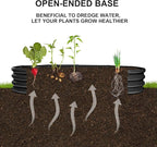 Raised Garden Bed Galvanized Planter Box Outdoor, Rot-Resistant Metal Garden Bed Planter for Vegetables Flower Herb (8ft, Black)