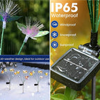 Solar Garden Lights,Swaying Butterfly Lights Outdoor Decorative,4pack Warm White LED Solar Lights for Outside Yard,Lawn,Patio,Pathway Decoration Gardening Gifts