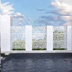 Metal Privacy Screen Outdoor 72" H×47" W, Freestanding Decorative Privacy Screen - Image 4