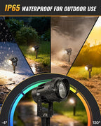 6W 700LM Low Voltage Landscape Lighting, 12V AC/DC 3000K Warm White LED Low Voltage Landscape Lights, IP65 Waterproof Outdoor Spotlights with Connectors for Garden Tree Yard 8 Pack W01SLP806