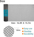 Decorative Fence Roll, Black Polyethylene Netting, 15.7 in x 16.4 ft