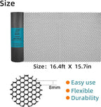 Decorative Fence Roll, Black Polyethylene Netting, 15.7 in x 16.4 ft