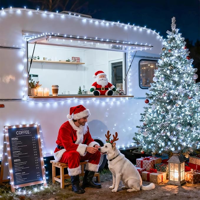 String Lights 168 FT 600 Cool White LED with Remote