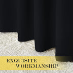 NICETOWN Black Out 144 inch Curtain for Sliding Glass Door, Grommet Thermal Insulated Sound Reducing Window Treatment Extra Wide Drape for Bedroom/Living Room, W100 x L144, 1 Panel