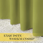NICETOWN Room Divider Curtain 132 Inches Long, Wide Blackout Sliding Door Curtain for Bedroom, Room Darkening Privacy Window Curtain for Patio Door (1 Panel Set, Fresh Green, 80 x 132 Inch)