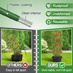 ANPHSIN 3 Sets Tomato Cages with 7 gal Grow Bags - 47'' Stable Plant Garden Planters, Flexible Vegetable Trellis for Balcony Deck Yard Tomatoes Peppers Eggplants Flowers