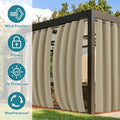 Taupe Outdoor Curtains, 4 Panels 54x108 Inch, Waterproof and Windproof
