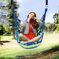 Hammock Chair, Cotton Tree Swing Chair, 330 lb Capacity, Green or Blue
