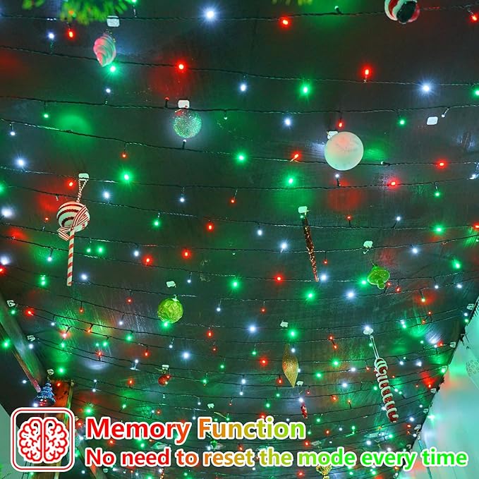 String Lights, 165 ft Red 500 LED Waterproof Outdoor